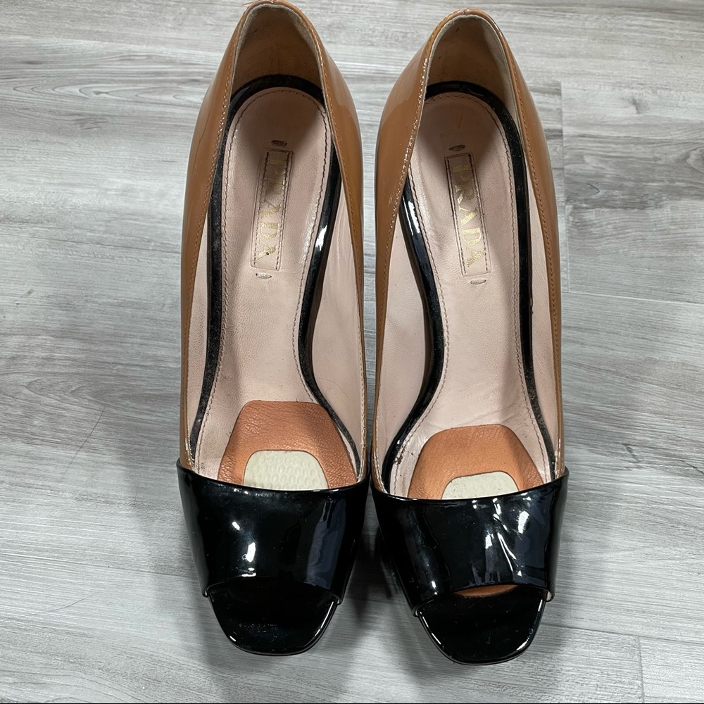 Prada Color Block Open Toe Heels - Picture 7 of 16